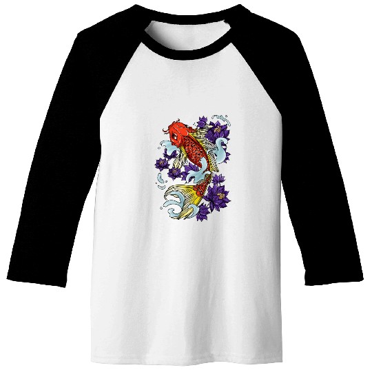 Koi Fish Cool Japanese Tattoo Japan Carp Gift Idea Baseball Tees