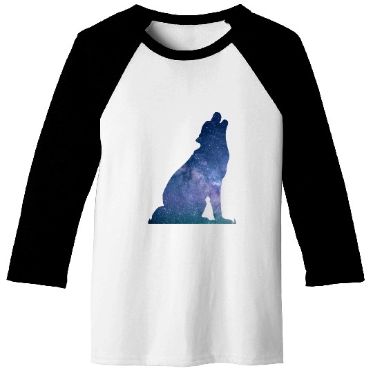 Galaxy Wolf Baseball Tees