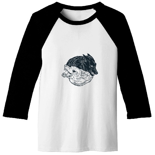 Wolf in moon light Werewolf Wolves Baseball Tees