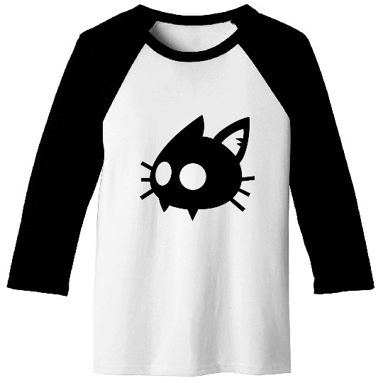 cat face Baseball Tees