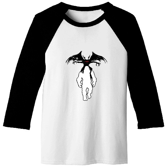 Bigfoot Riding Mothman - Funny Sasquatch Myth Baseball Tees