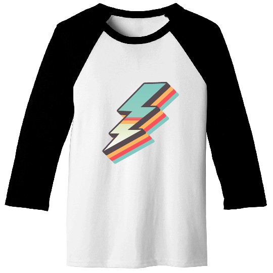 retro vintage lightning bolt Baseball Tees