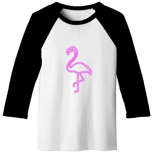 Neon Flamingo Baseball Tees