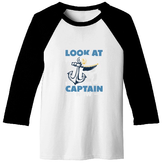 Captain Boat Lovers Fishermen Sailing Boating Baseball Tees