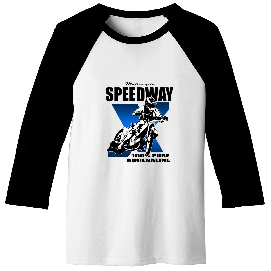 Motorcycle Speedway Racing Baseball Tees