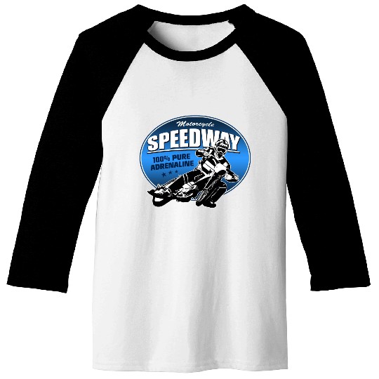Motorcycle Speedway Racing Baseball Tees