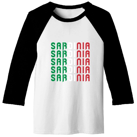 Sardinia Italy Flags Design Baseball Tees