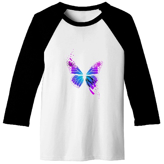 Bright neon butterfly Baseball Tees