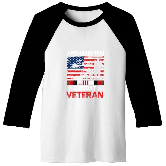 Afghanistan Combat Veteran US Veteran Military Baseball Tees