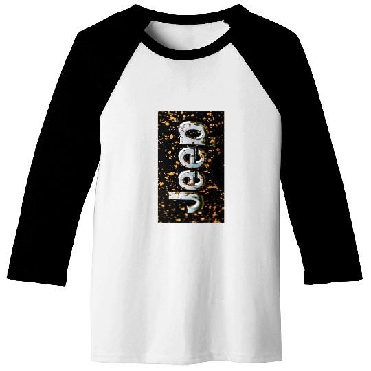 Jeep Emblem gold Baseball Tees