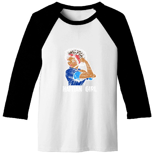 Haiti Girl Caribbean Baseball Tees