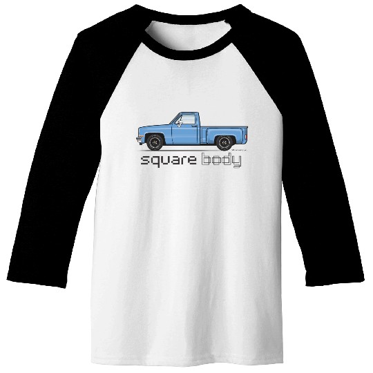 Square Body Light Blue Baseball Tees