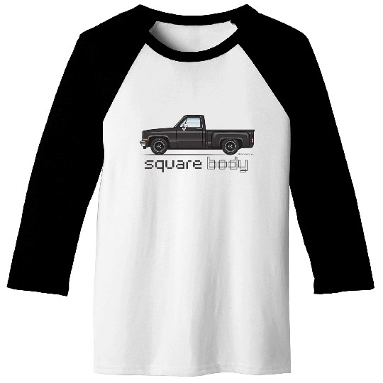 Square Body Black Baseball Tees