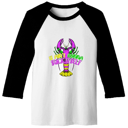 Funny Lobster Mardi Gras Baseball Tees