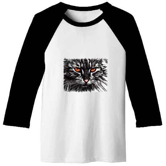 funny cat face Baseball Tees