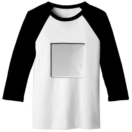 metal surface square craft silver shiny square Baseball Tees