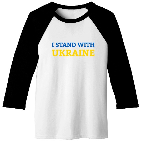 "I stand with Ukraine" Support & Solidarity Baseball Tees