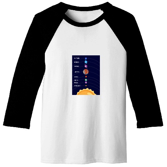 Solar System Baseball Tees