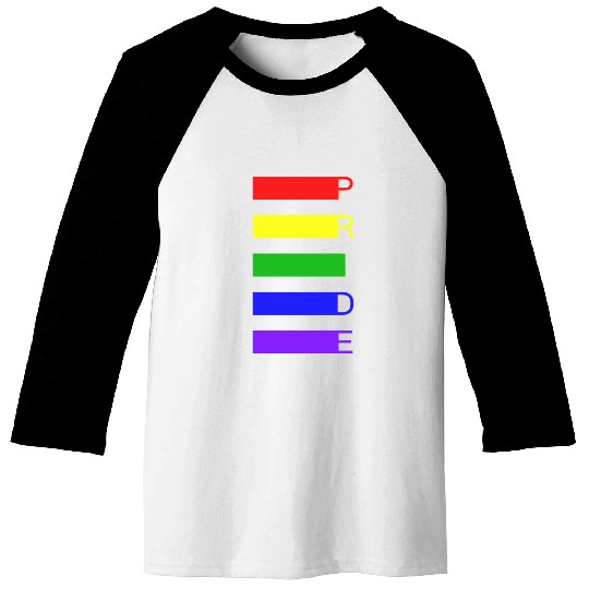 PRIDE Rainbow Flag Colors Baseball Tees