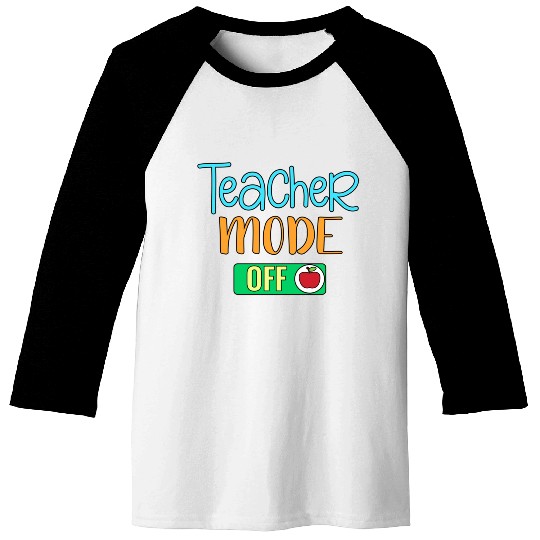 Teacher Mode Off Tie Dye Leopard Last Day Baseball Tees