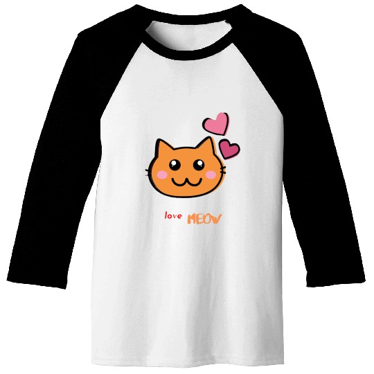 i love meow Baseball Tees