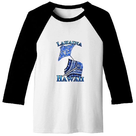 Lahaina Vacation Tribal Stingrays Baseball Tees