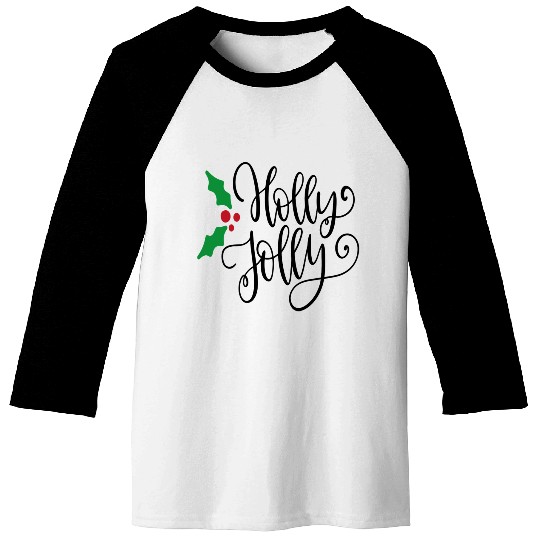 Holly Jolly Mistletoe Holiday Baseball Tees