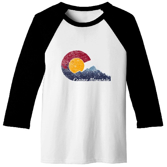 Copper Mountain Colorado Mountain Scenery Baseball Tees