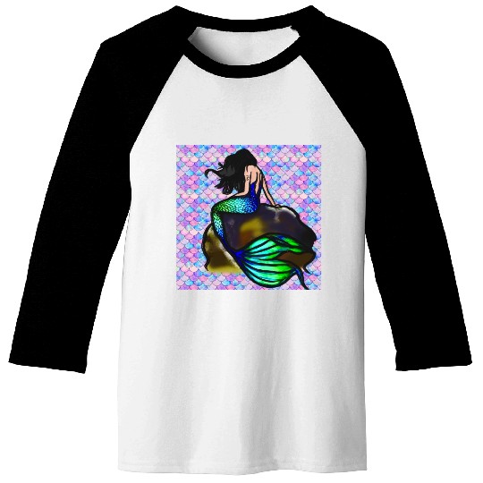 3D Mermaid Baseball Tees