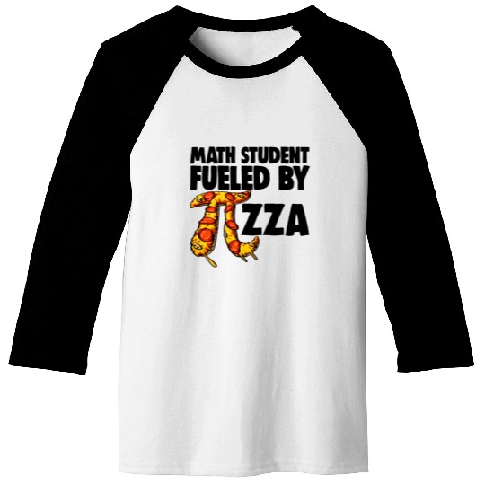 Math Student Fueled By Pizza Baseball Tees