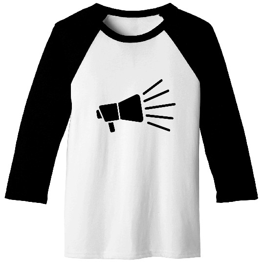 megaphone loud speech icon Baseball Tees