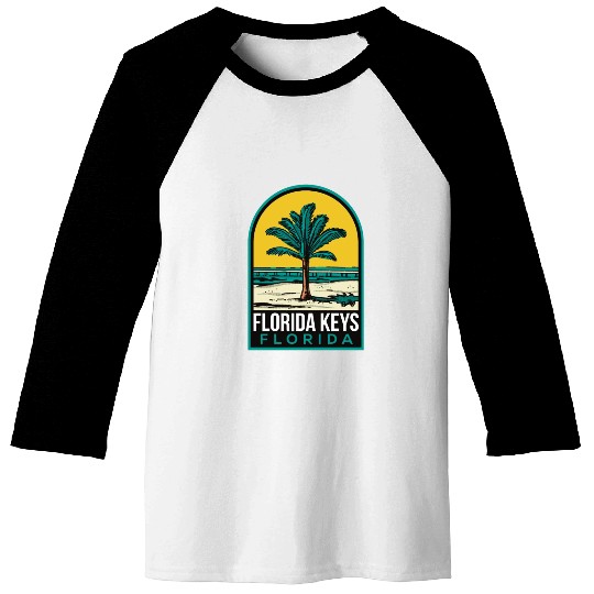 Florida Keys Vintage Beach Baseball Tees