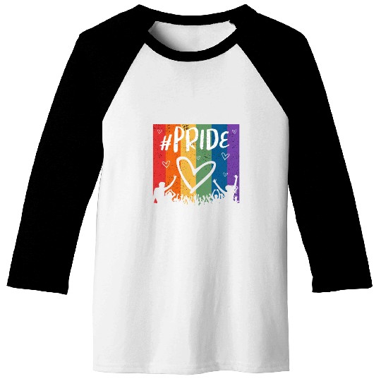 LGBTQIA+ #Pride Rainbow Baseball Tees