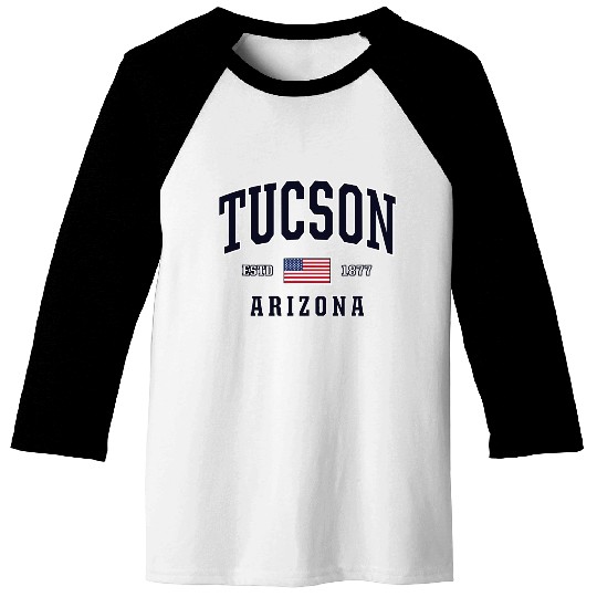 USA FLAG Stars Stripes Tucson Arizonna Baseball Tees