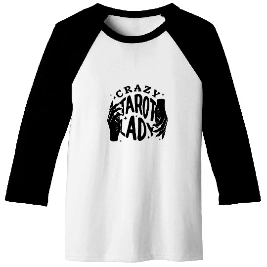 Divination Crazy Tarot Lady Crystal Ball Tarot Baseball Tees