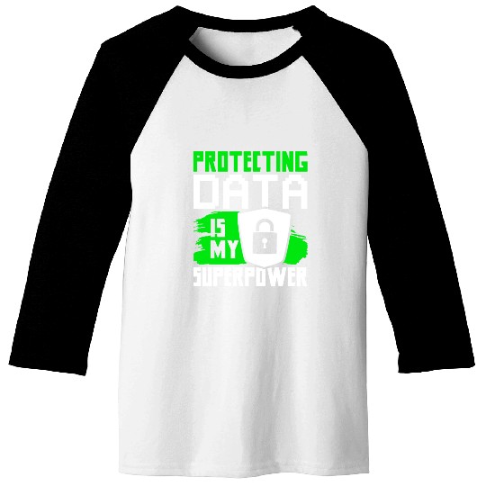 Cyber Security Data Protection Baseball Tees