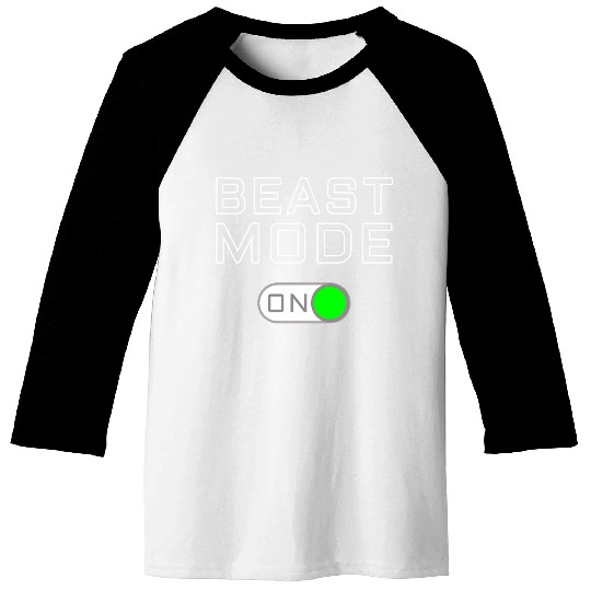 Beast Funny Workout Gym Mode Baseball Tees
