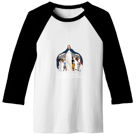 Virgin Mary Rosary Baseball Tees