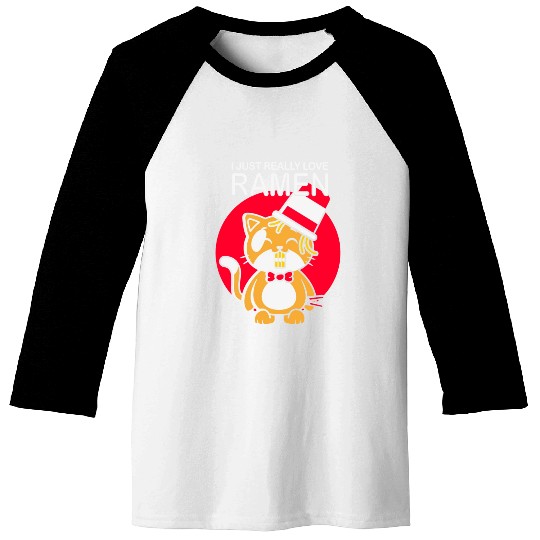 Cat Ramen Lover I Just really love Ramen Baseball Tees