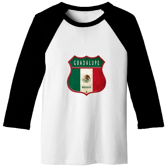 Guadalupe Mexico crest design Baseball Tees