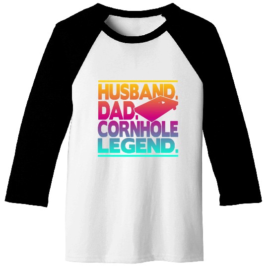 Husband Dad Cornhole Legend Classic Baseball Tees
