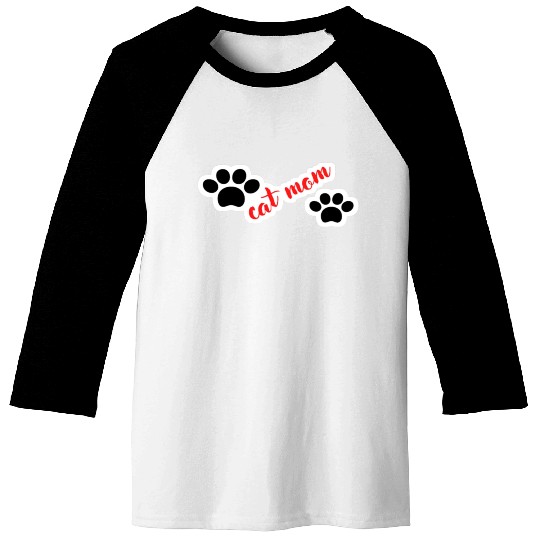 Cat Mom Funny design Classic Baseball Tees