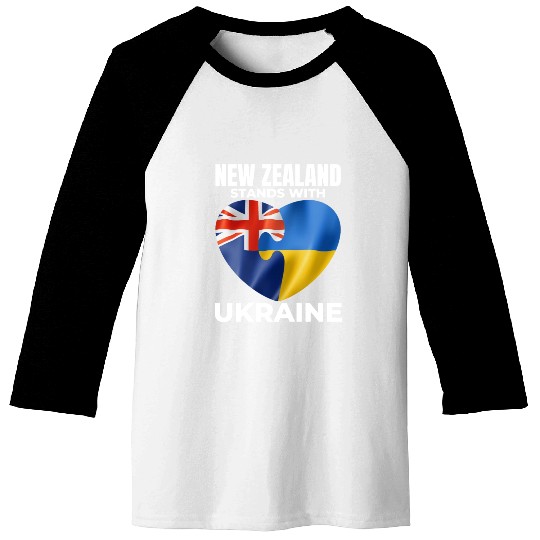 New Zealand stands with Ukraine Baseball Tees
