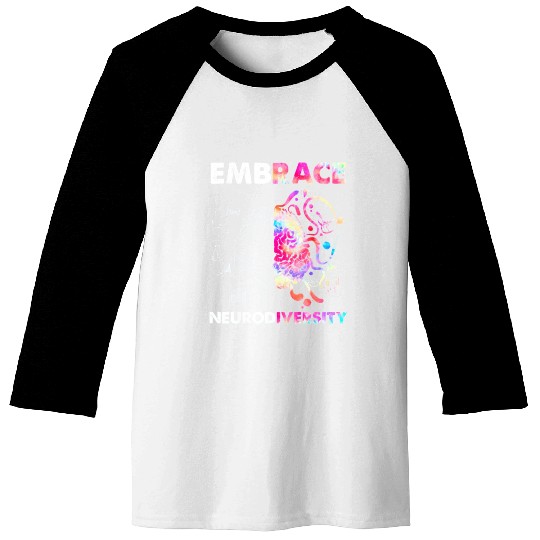 Embrace Neurodiversity Autism Awareness Baseball Tees