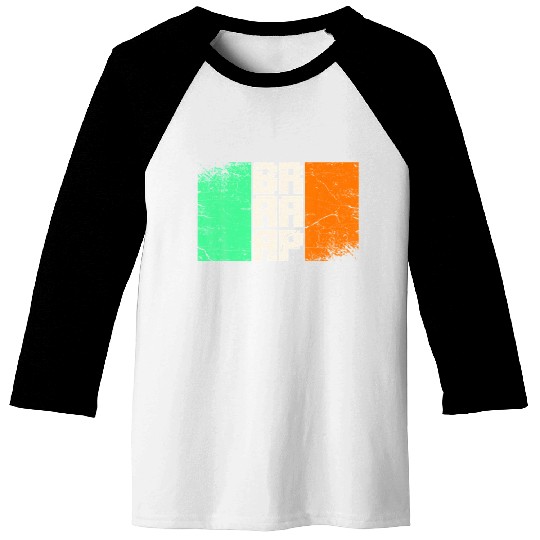 Dirt Biker Irish flag motocross Baseball Tees