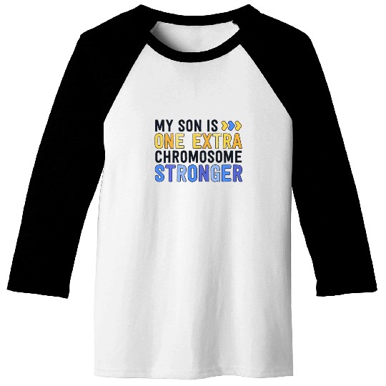 Family Down Syndrome Awareness My Son One Extra Baseball Tees
