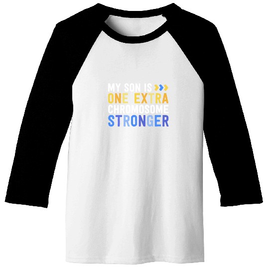 Family Down Syndrome Awareness My Son One Extra Baseball Tees