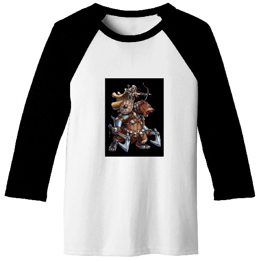 Norse Bear Viking Archer Warrior Baseball Tees