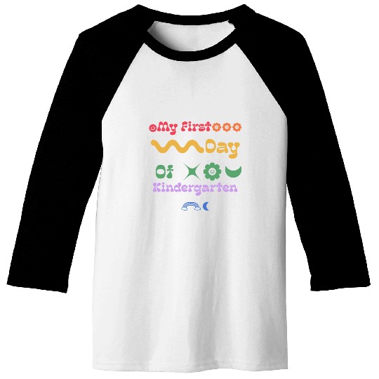 My First Day Of Kindergarten Teacher Student cute Baseball Tees
