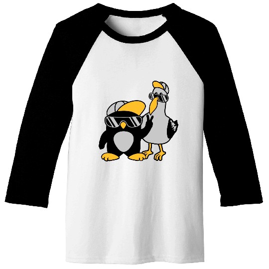 Seagull penguin 2 friends Baseball Tees